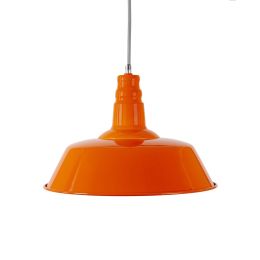 Burnt Orange Industrial Pendant Light