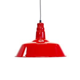 Red Industrial Pendant Light