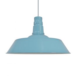 Baby Blue Large Industrial Kitchen Pendant Light - Large Argyll - Soho Lighting