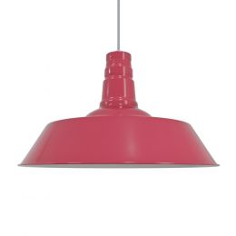 Hot Pink Large Industrial Kitchen Pendant Light - Large Argyll - Soho Lighting