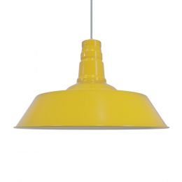Mustard Large Industrial Kitchen Pendant Light - Large Argyll - Soho Lighting