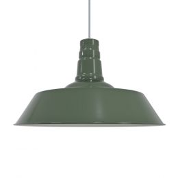 Olive Green Large Industrial Kitchen Pendant Light - Large Argyll - Soho Lighting