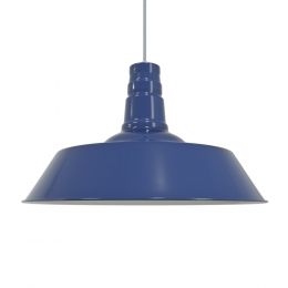 Royal Blue Large Industrial Kitchen Pendant Light - Large Argyll - Soho Lighting