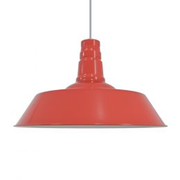 Red Large Industrial Kitchen Pendant Light - Large Argyll - Soho Lighting