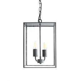 Langdon Lantern Pendant Small Matt Black