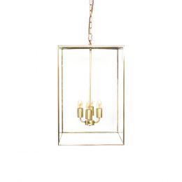 Langdon Lantern Pendant Large Brass
