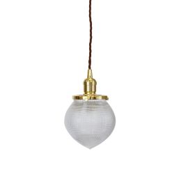  The Hollen Acorn Polished Brass Prismatic Glass Pendant - The Schoolhouse Collection