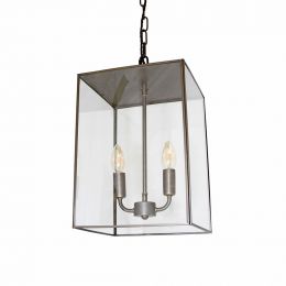 Soho Lighting Langdon Lantern Pendant Light Small Blackened Brass