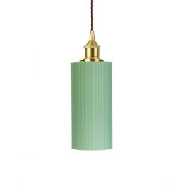 Ionian Ripple Deep Soft Sea Green Pendant Light