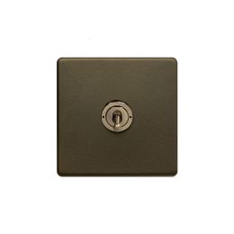 Bronze 1 Gang Intermediate Toggle Switch