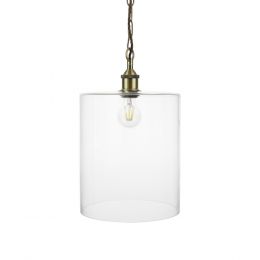 Lowell Grand Clear Cylindrical Glass Pendant Light