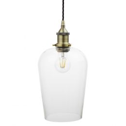 Milton Clear Glass Vase Pendant Light