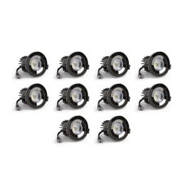 10 Pack - Black Nickel CCT Fire Rated LED Dimmable 10W IP65 Downlight