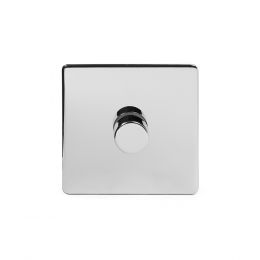Polished Chrome Dimmer Switch | 1 Gang 2 Way Trailing Dimmer Switch