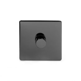 Black Nickel 1 Gang 2 Way Trailing Dimmer Switch with Black Insert