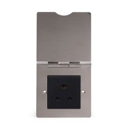 5 Amp Floor Socket Brushed Chrome