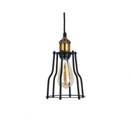 Denman Cone Black Cage Pendant Light