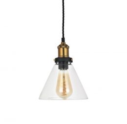 Romilly Tapered Clear Glass Pendant Light