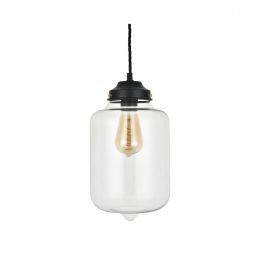 Goslett Clear Blown Glass Jar Pendant Light