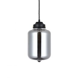 Goslett Smoked Blown Glass Jar Pendant Light