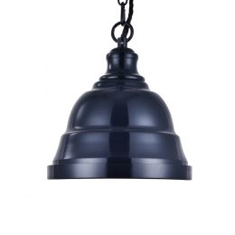 Ganton Small Vintage Pendant Light Squid Ink Navy Blue - Soho Lighting