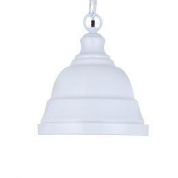 Small Pure White Vintage Pendant Light - Ganton 