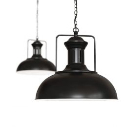 Regent Vintage Kitchen Pendant Light Matt Black