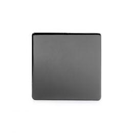 Black Nickel metal Single Blank Plates with black insert