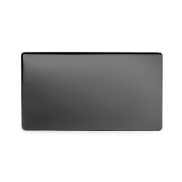 Black Nickel metal Double Blank Plates with black insert