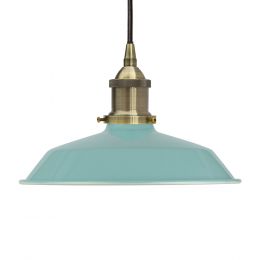 Duck Egg Blue Small Trinity Metal Painted Pendant Light