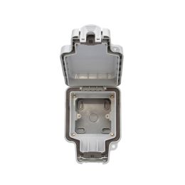 Lieber Grey Single Outdoor Socket Enclosure IP66
