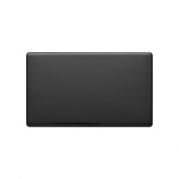 Lieber Black Nickel Double Blank Plates - White Insert Screwless
