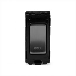Soho Lighting Brushed Chrome 1 Gang 2Way Retractive Marked 'Bell' Grid Switch Module