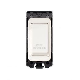 Soho Lighting White Metal 20A Double Pole 'Wine Cooler' RM-Grid Switch Module