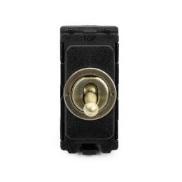 Soho Lighting Antique Brass 20A 1 Way Retractive CM-Grid Toggle Switch Module