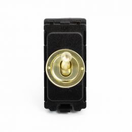 Soho Lighting Brushed Brass 20A 2 Way Retractive CM-Grid Toggle Switch Module