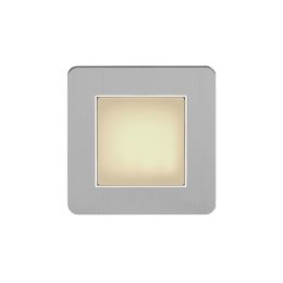 Soho Lighting Brushed Chrome Flat Plate LED Stair Light - Warm White 