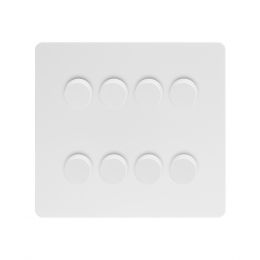 White 8 Gang Dimmer Switch