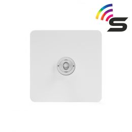 Soho Lighting White Metal Flat Plate 1 Gang 150W Smart Toggle Switch