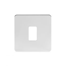 Soho Lighting Polished Chrome Flat Plate 1 Gang Grid Plate Screwless