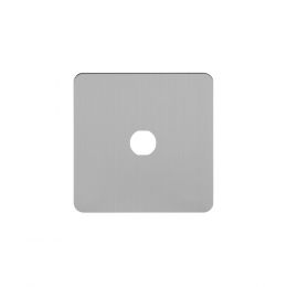 Soho Lighting Brushed Chrome Flat Plate 1 Gang CM Circular Module Grid Switch Plate