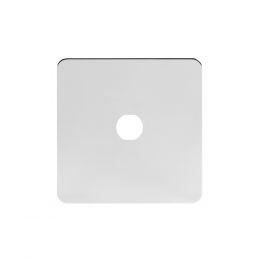 Soho Lighting Polished Chrome Flat Plate 1 Gang CM Circular Module Grid Switch Plate