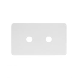 Soho Lighting White Metal Flat Plate 2 Gang (Lg Plt) CM Circular Module Grid Switch Plate