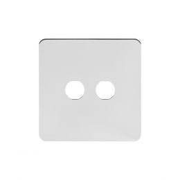 Soho Lighting Polished Chrome Flat Plate 2 Gang Toggle Plates Screwless