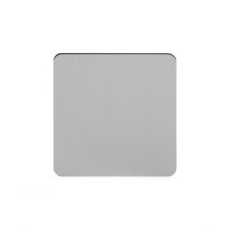 Soho Lighting Brushed Chrome Flat Plate Single Blank Plates Screwless