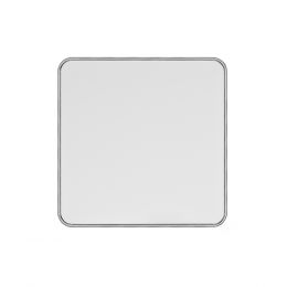 Soho Lighting White Metal Plate with Chrome Edge Single Blank Plate Screwless