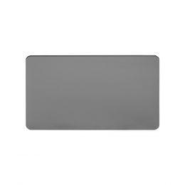Soho Lighting Black Nickel Flat Plate Double Blank Plates Screwless
