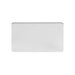 Soho Lighting Polished Chrome Flat Plate Double Blank Plates Screwless