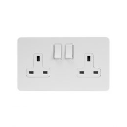 White Metal Screwless Socket