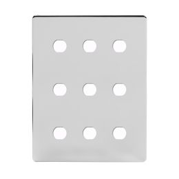 Soho Lighting Polished Chrome 9 Gang CM Circular Module Grid Switch Plate